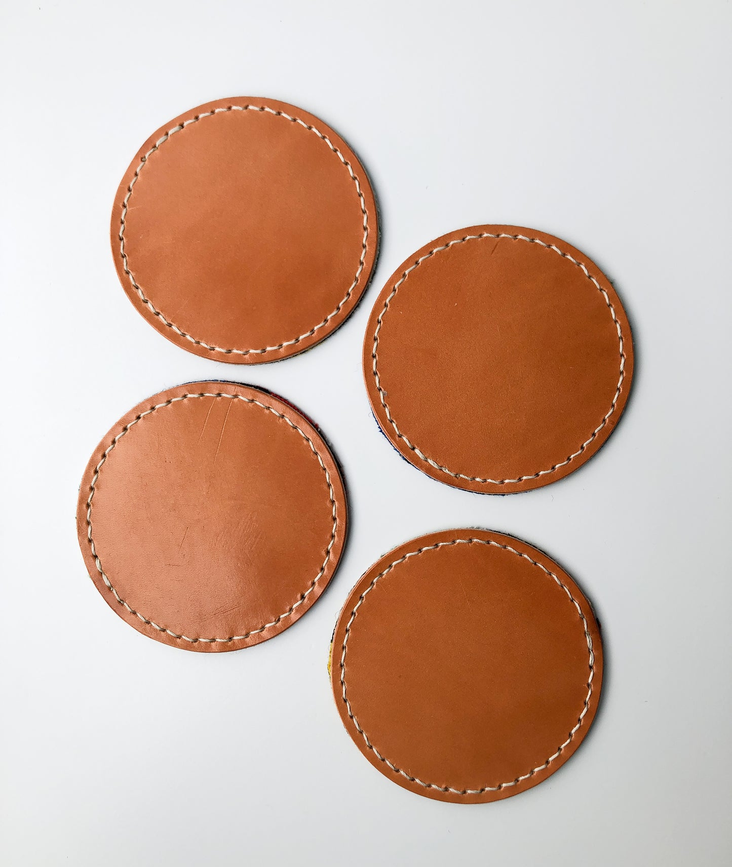 Wool + Leather Coasters