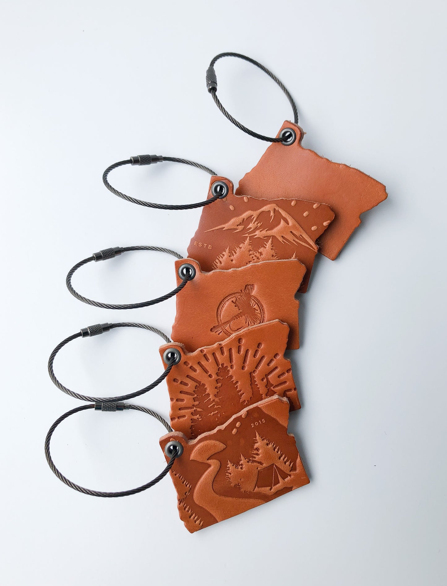 Leather Key Chain - Oregon