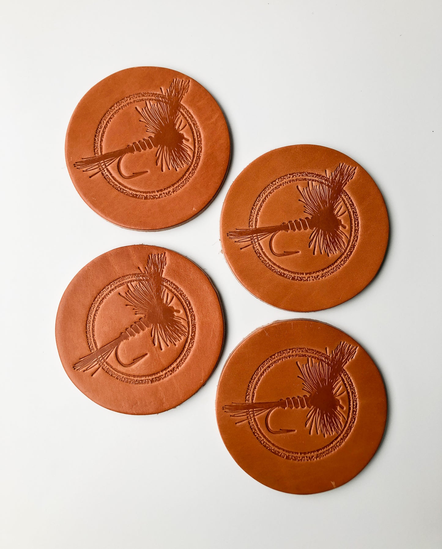 Leather Coaster Set of 4