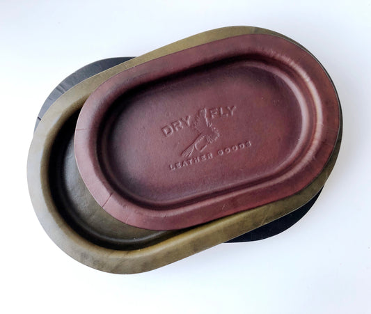 Leather Valet Tray - Oval