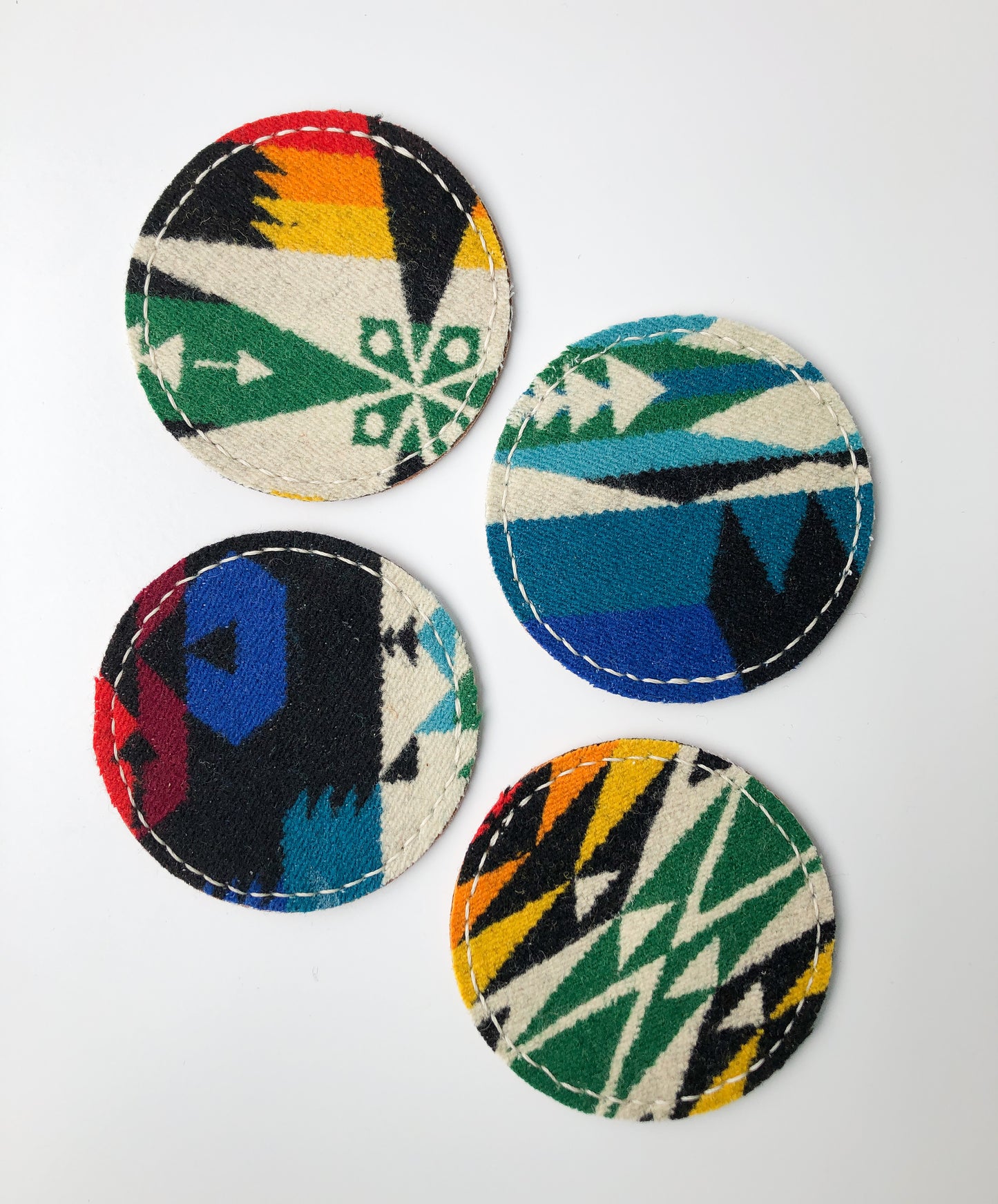 Wool + Leather Coasters