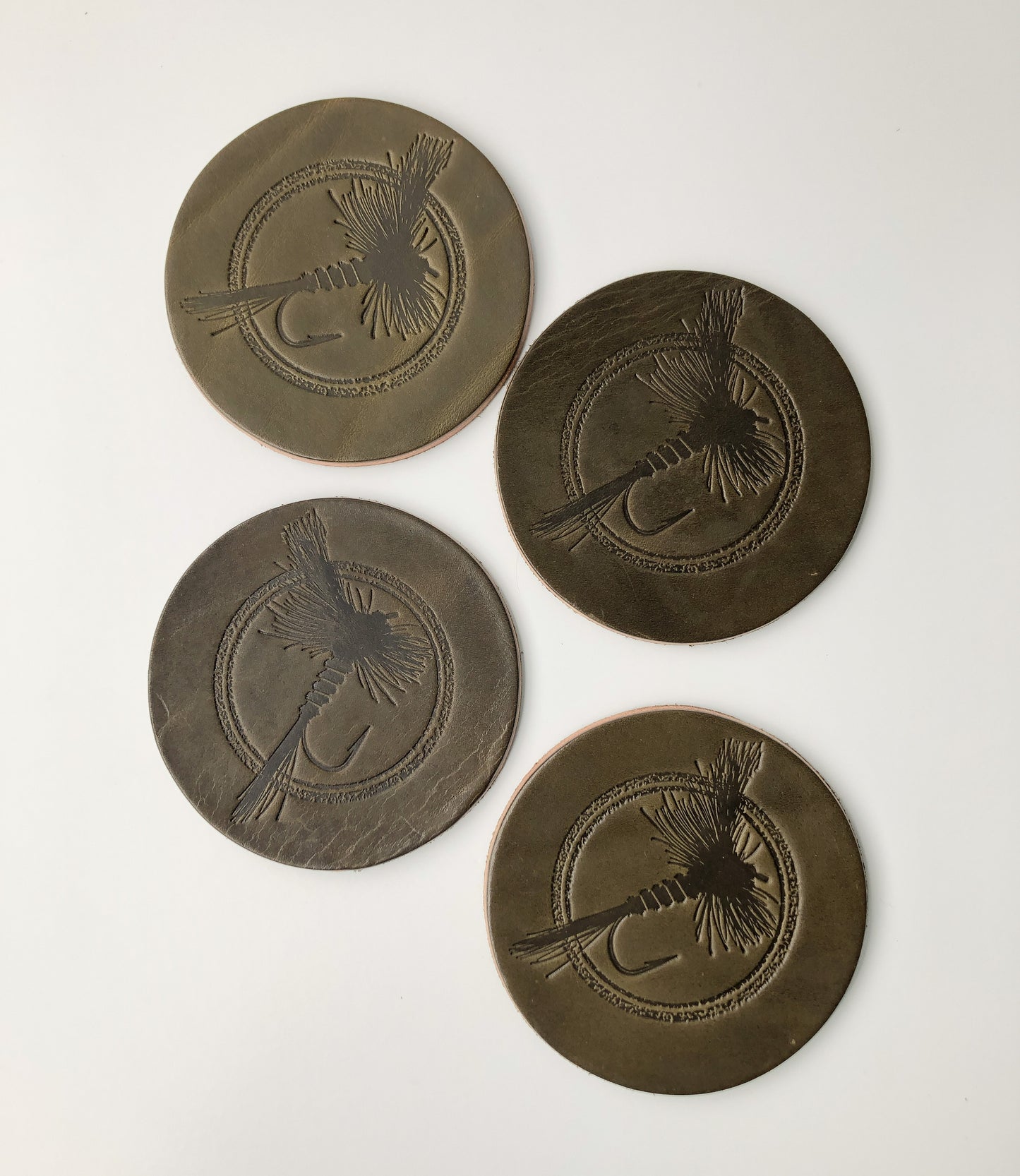 Leather Coaster Set of 4