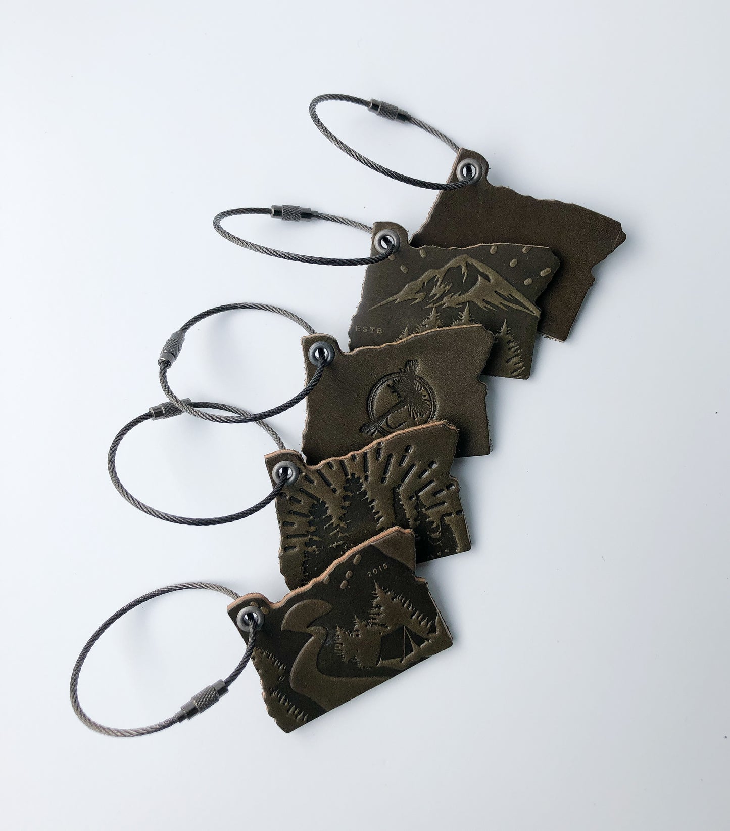 Leather Key Chain - Oregon