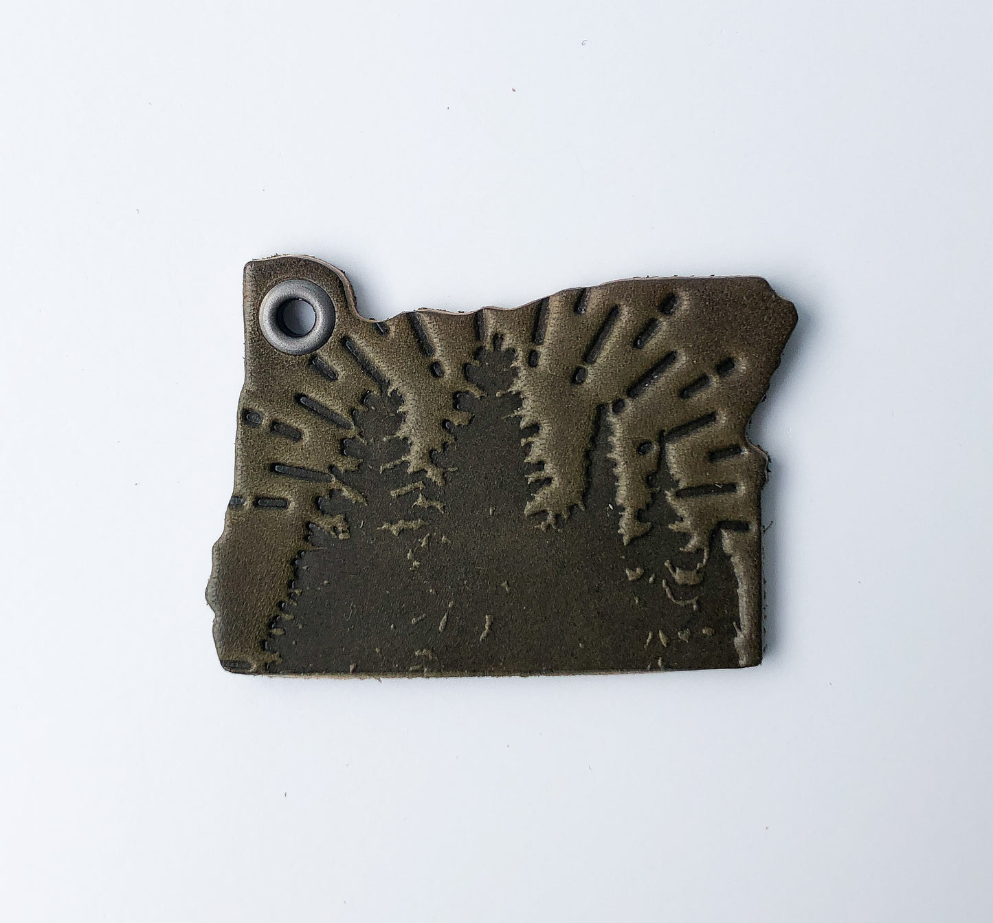 Leather Key Chain - Oregon