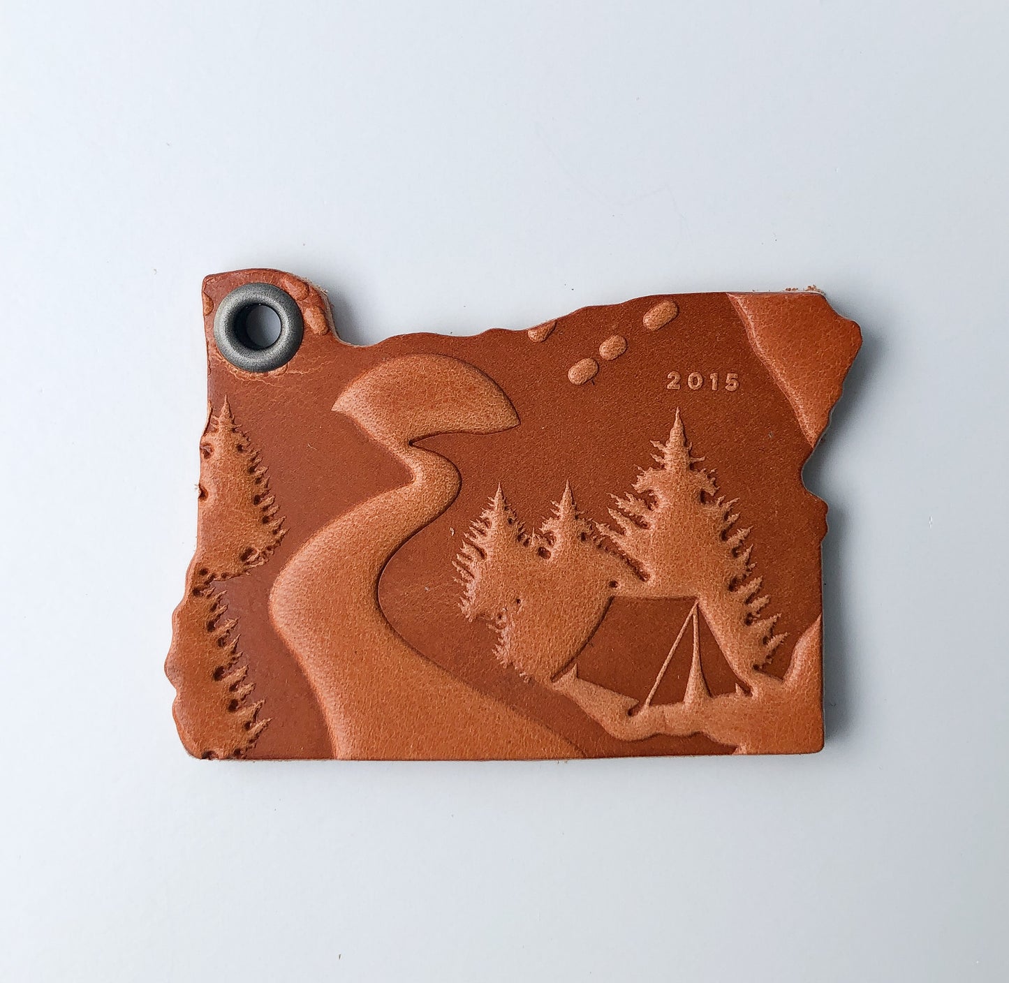 Leather Key Chain - Oregon