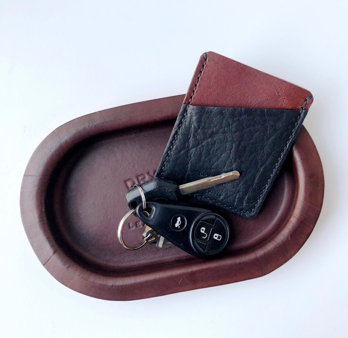 Leather Valet Tray - Oval
