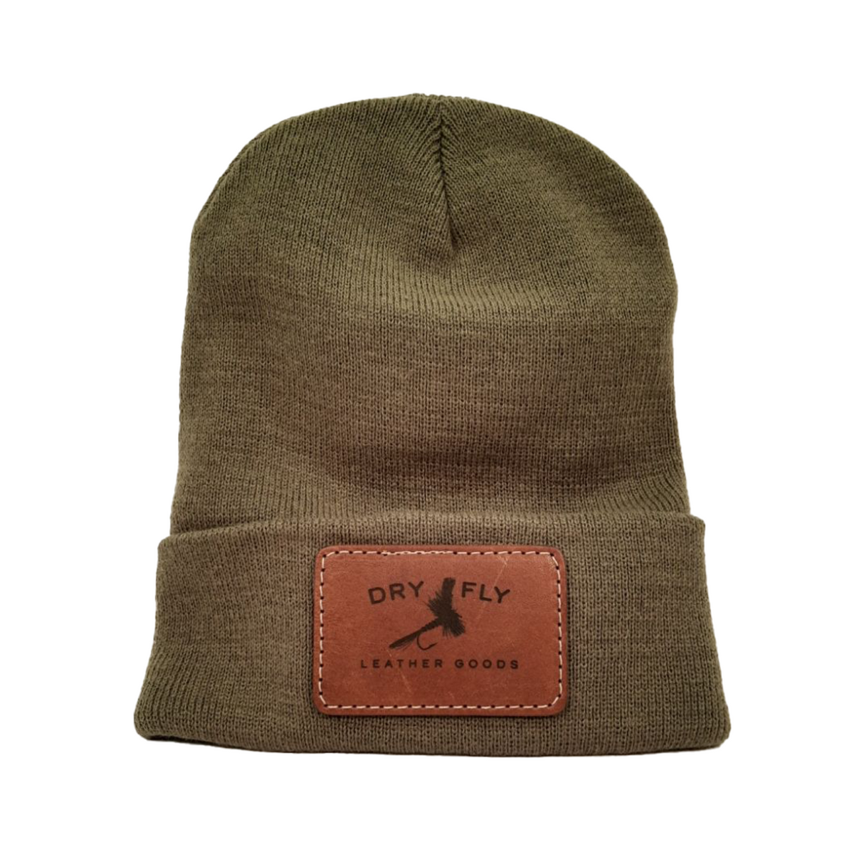 帽子 L.G.B. leather patch mohair knit beanie